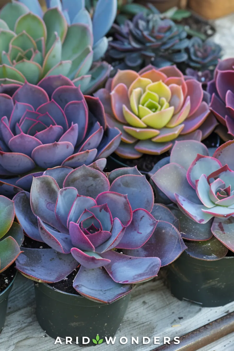 Succulents show vivid hues in specific temperature ranges